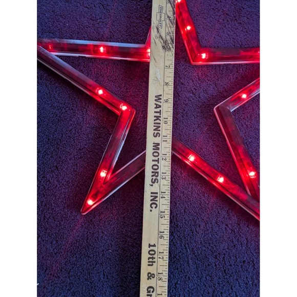 Vintage Christmas Star String Lights Set of‎ 3 Holiday Decor Red Green Retro - Picture 10 of 11